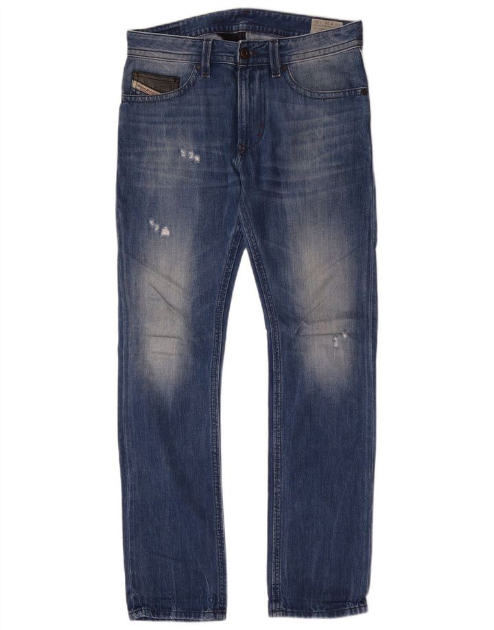 Diesel Herre Thavar Distressed Slim Skinny Jeans W29 L30 Blå