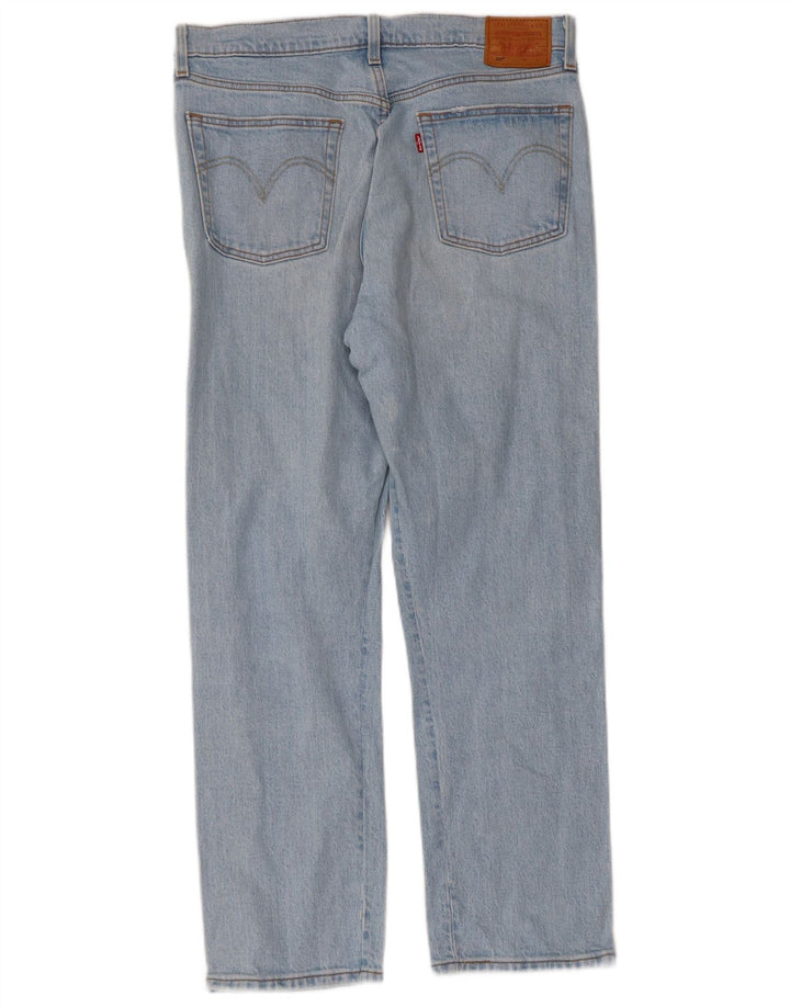 LEVI'S Herre 501 Graphic Straight Jeans W31 L28 Blå Bomuld