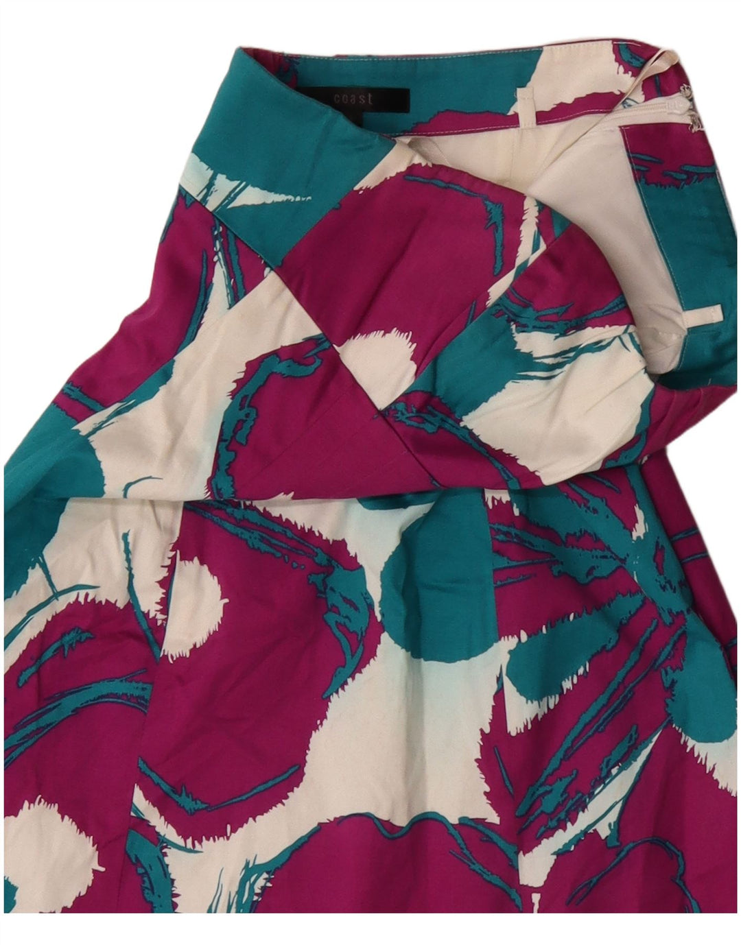 Coast Dame Stropløs Kjole UK 8 Small Pink Floral Bomuld