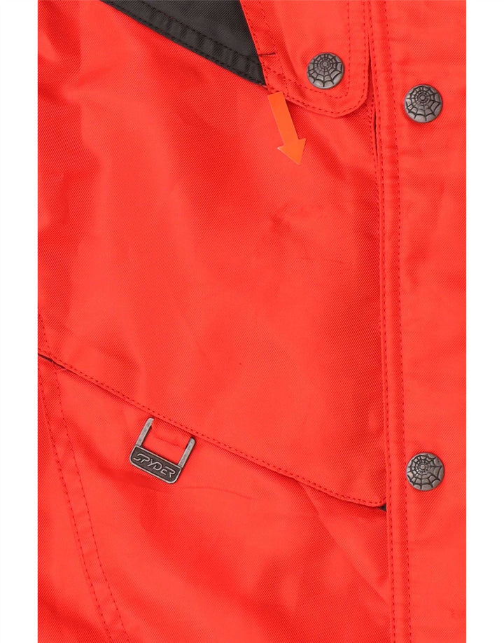 Spyder Boys Hætte Skijakke 11-12 År Rød Colourblock Polyester