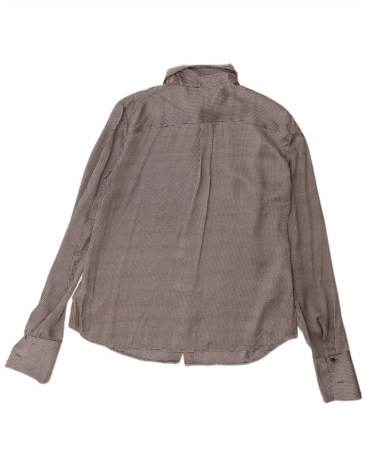 Brooks Brothers Dame 346 skjortebluse US 12 Stor Grå Polyester