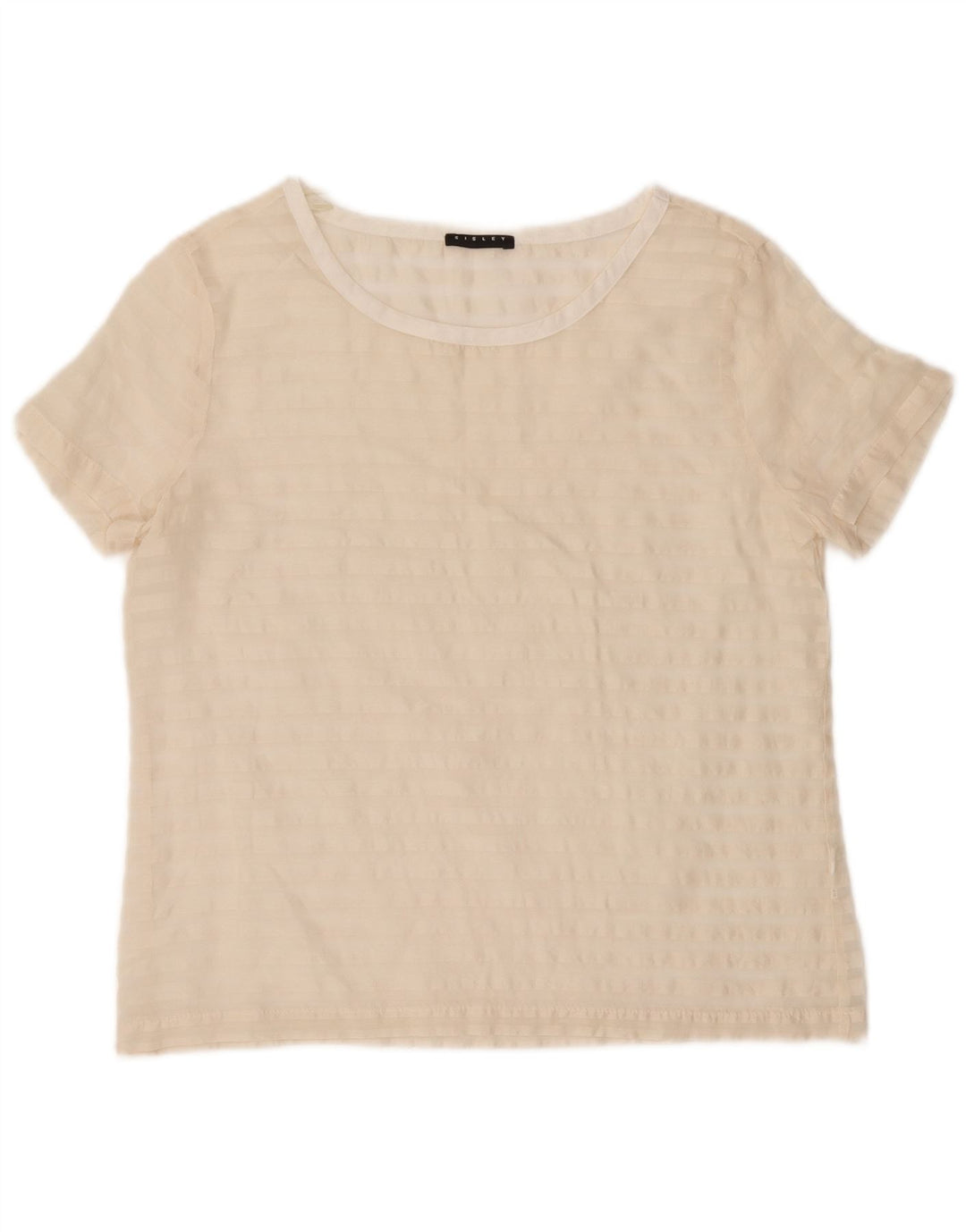 SISLEY Damebluse Top UK 12 Medium Off White Stribet