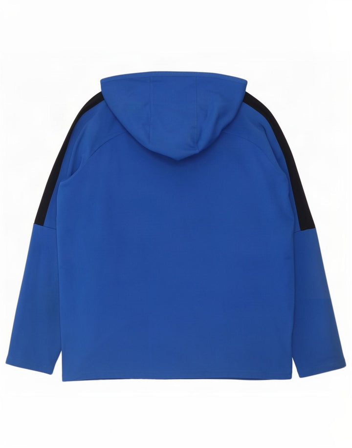 Nike Herre Dri Fit Grafisk Hoodie Jumper Large Blue Colourblock Polyester
