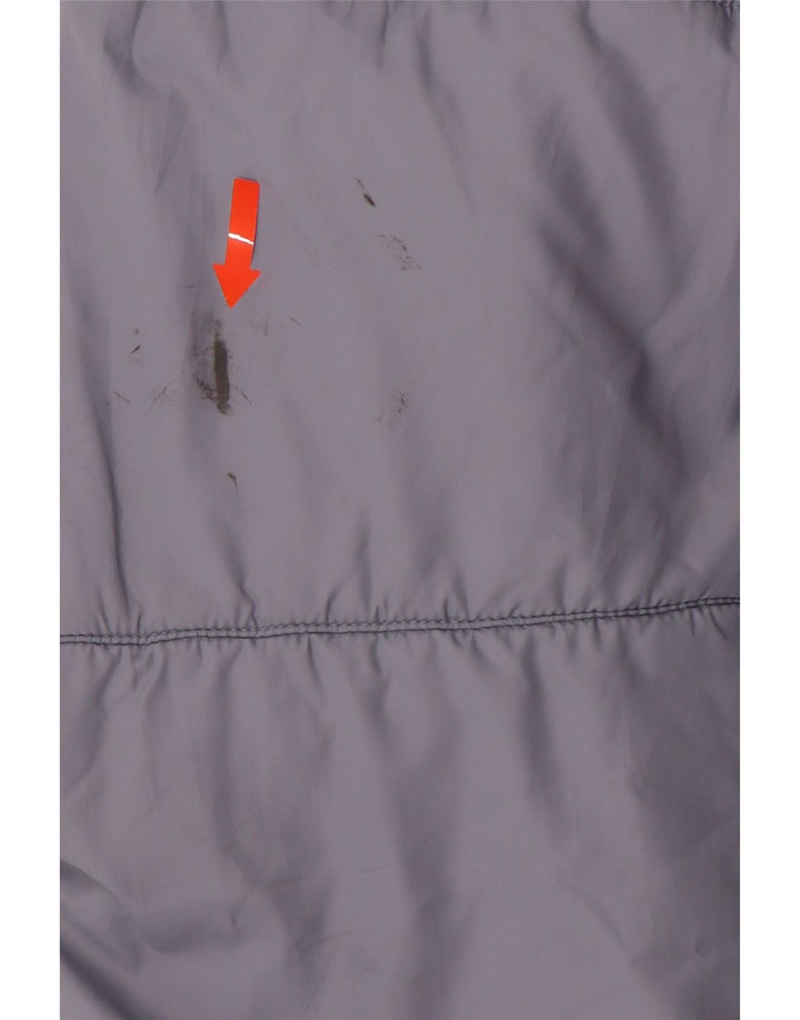 NIKE grafisk polstret hættejakke til kvinder UK 18 XL Blå polyester