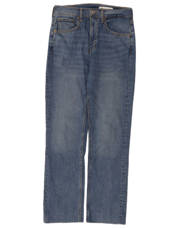 Zara Dame Straight Jeans EU 36 XS W26 L28 Blå