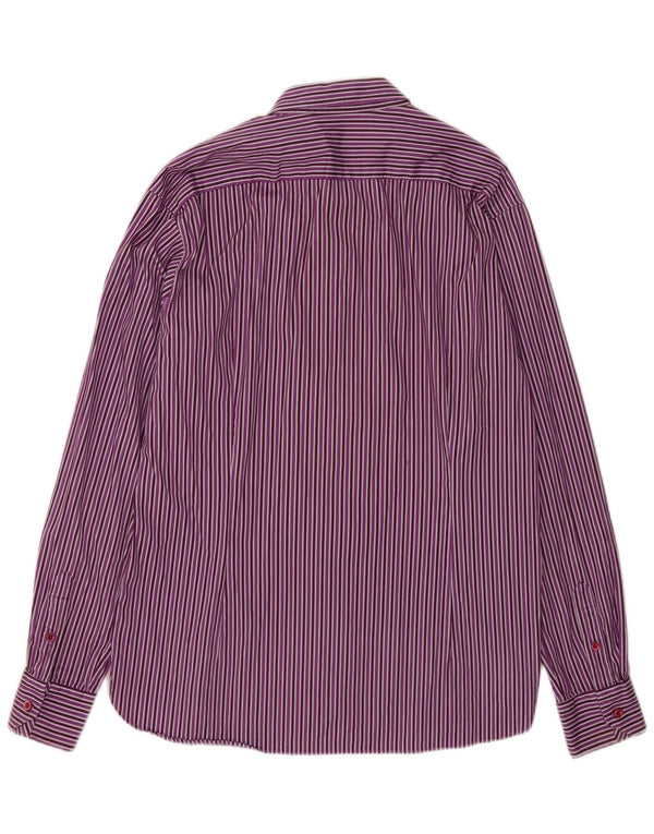 Ted Baker herreskjorte str. 5 XL Lilla nålestribet bomuld