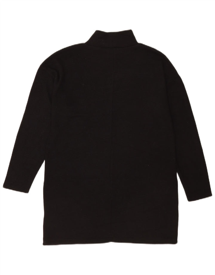Zara Dame Langærmet Oversized Jumper Kjole UK 10 Small Black Polyester