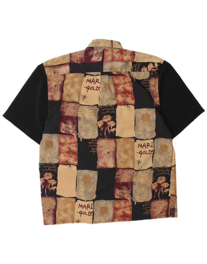 DAY-X Kortærmet Herreskjorte Størrelse 15 1/2 Medium Beige Patchwork Polyester