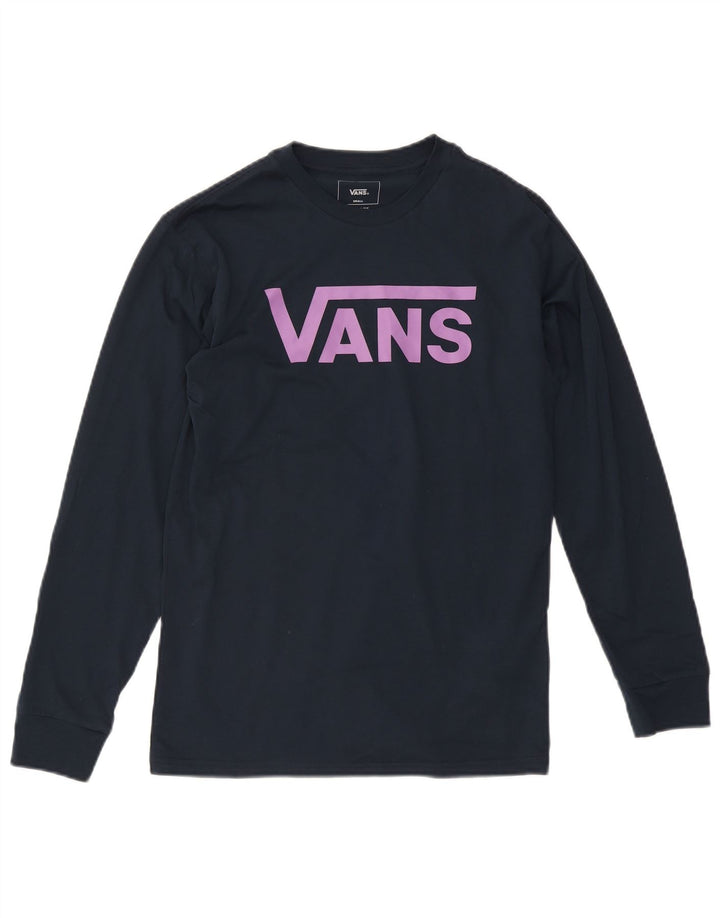 Vans Herre Classic Fit Grafisk Top Langærmet Lille Marineblå Bomuld