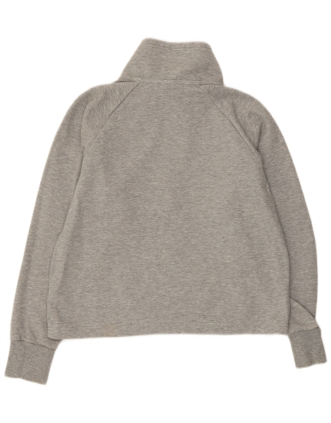 NIKE Oversized Crop Sweatshirt Jumper UK 10 Små grå flækkede