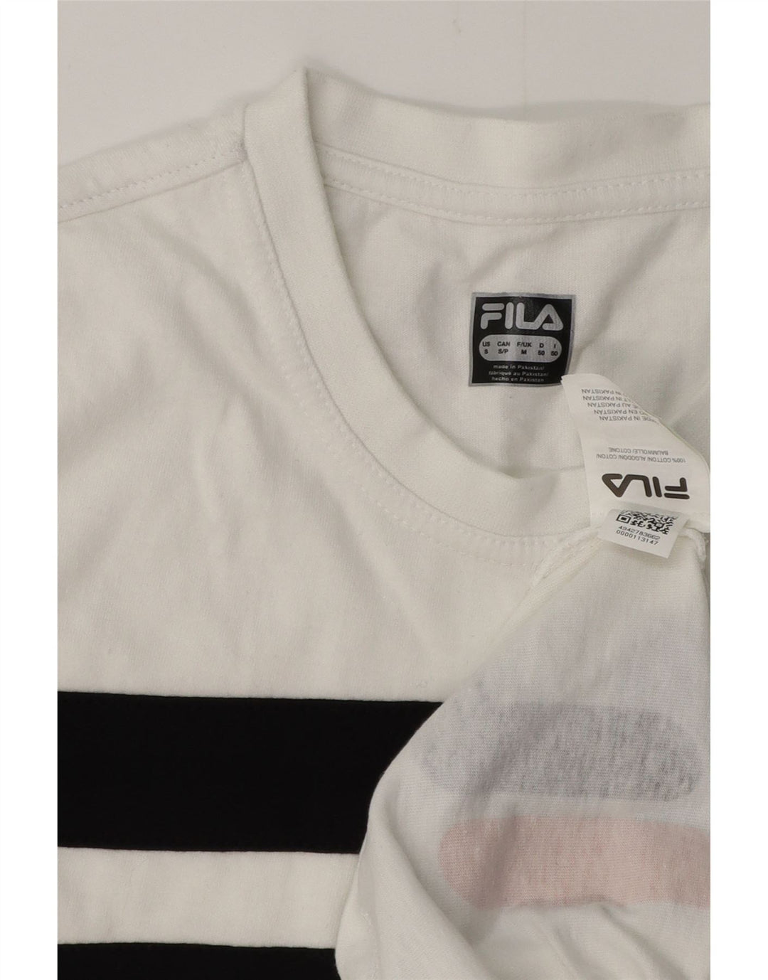 FILA Herre grafisk T-shirt top mellem hvid stribet bomuld