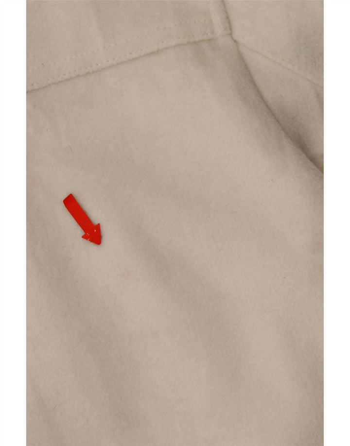 Zara Dame 4 Buttons Crop Blazer Jacket UK 10 Small White Polyester