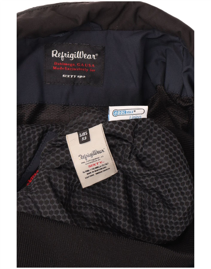 Refrigiwear Herre Bomber Jacket UK 40 Large Navy Blue Polyamide