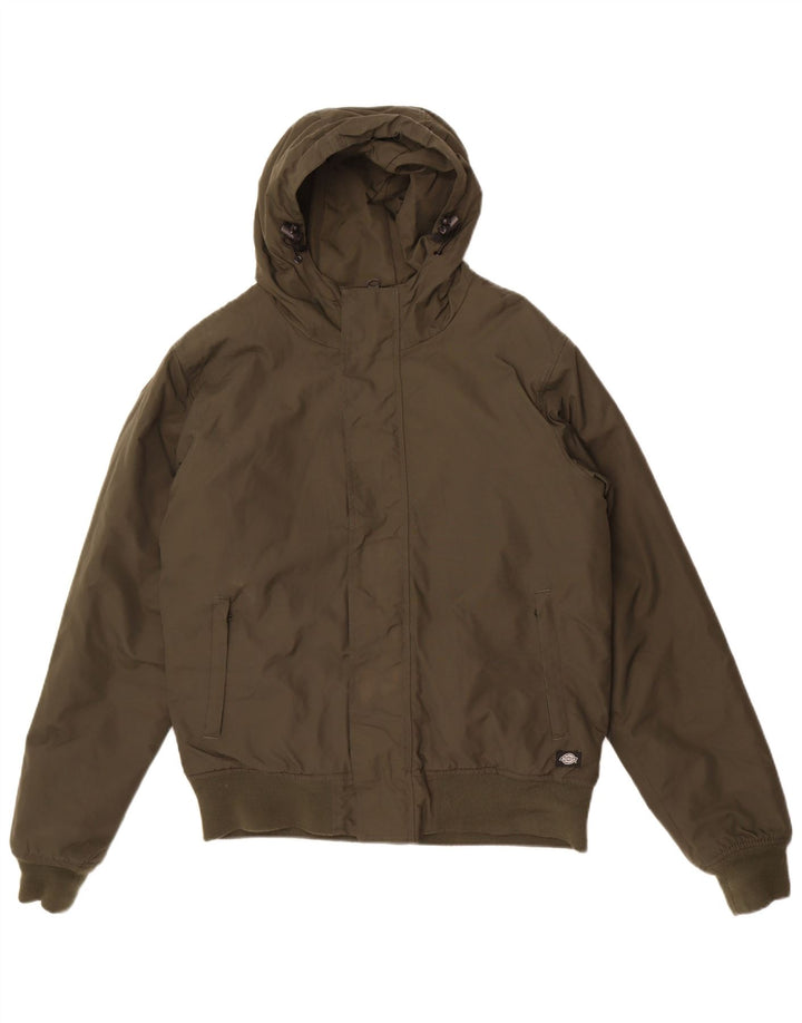 Dickies Herre Hooded Bomber Jacket UK 36 Small Khaki Polyamide