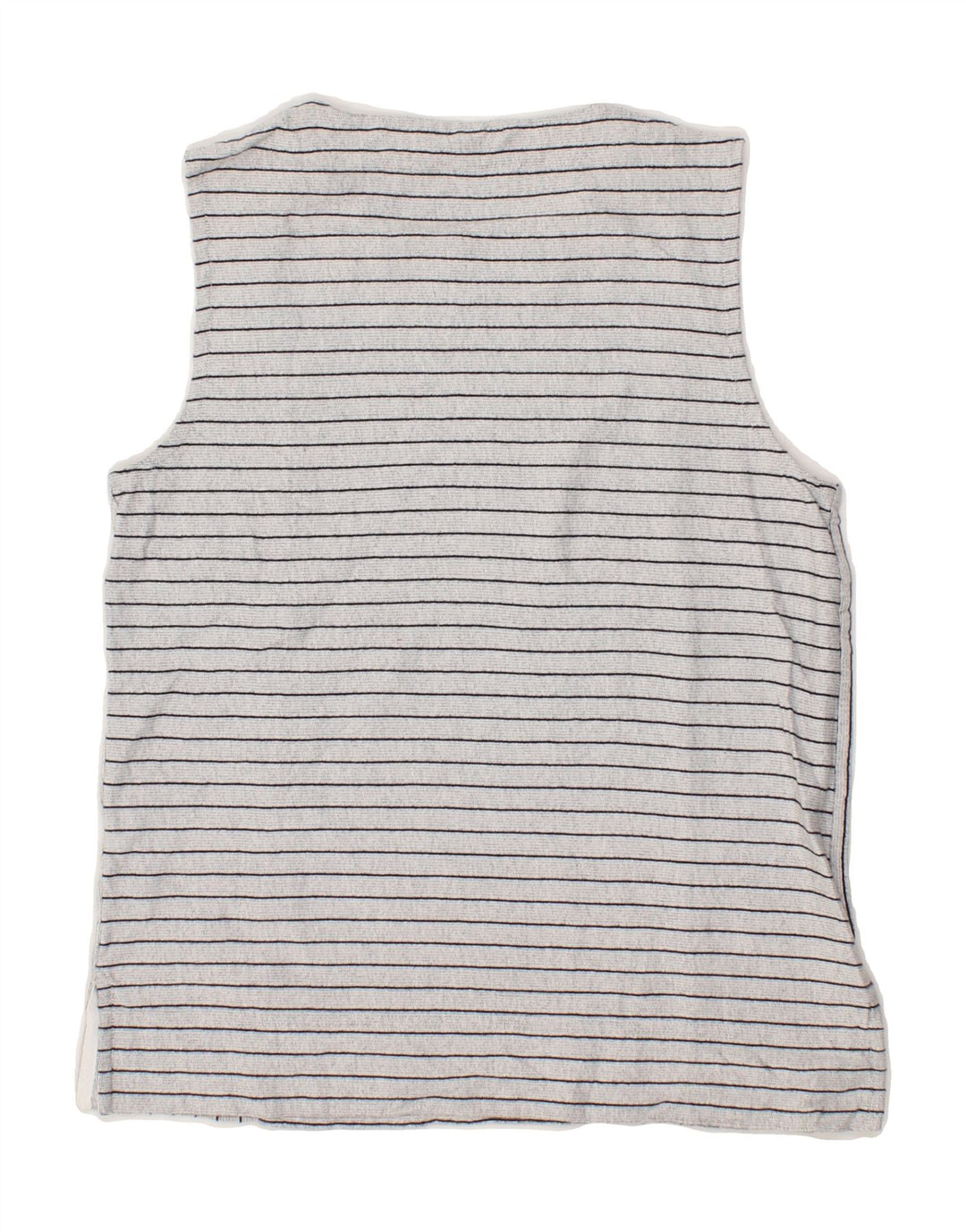 J. CREW Womens Vest Top UK 10 Small Grey Striped Cotton Vintage J. Crew and Second-Hand J. Crew from Messina Hembry 