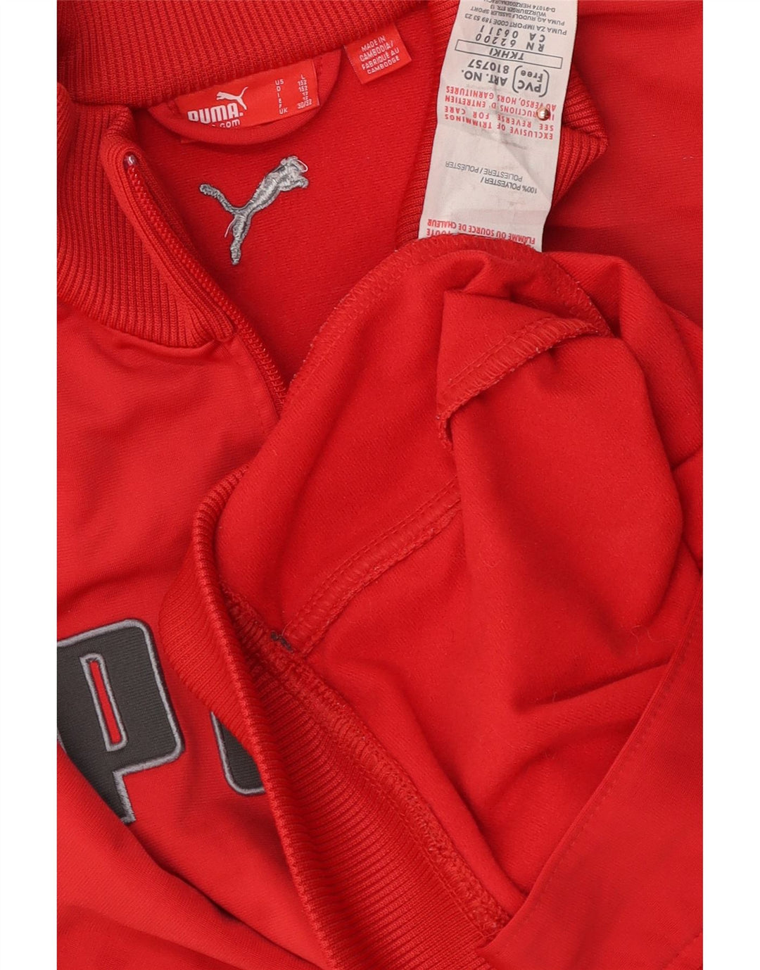 Puma drenge grafisk træningsdragt topjakke 11-12 år rød polyester