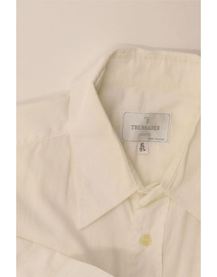 Trussardi Herreskjorte Str. 40 15 3/4 Medium Hvid
