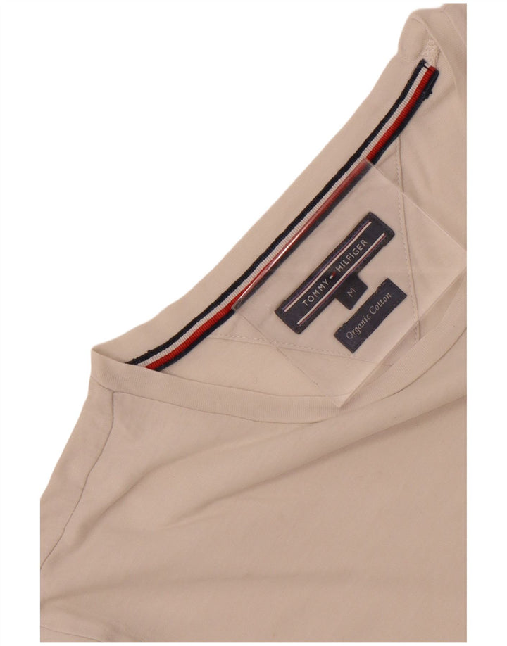 Tommy Hilfiger Herre grafisk T-shirt Top Medium Hvid Bomuld