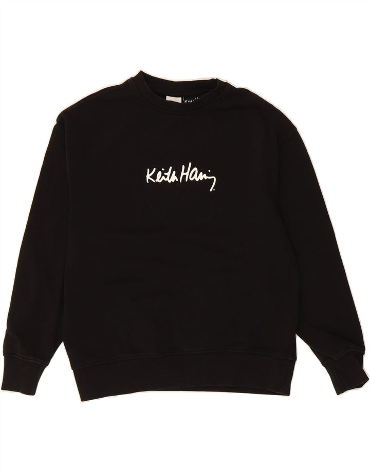 ZARA Boys Graphic Sweatshirt Jumper 11-12 Years Black Cotton Vintage Zara and Second-Hand Zara from Messina Hembry 