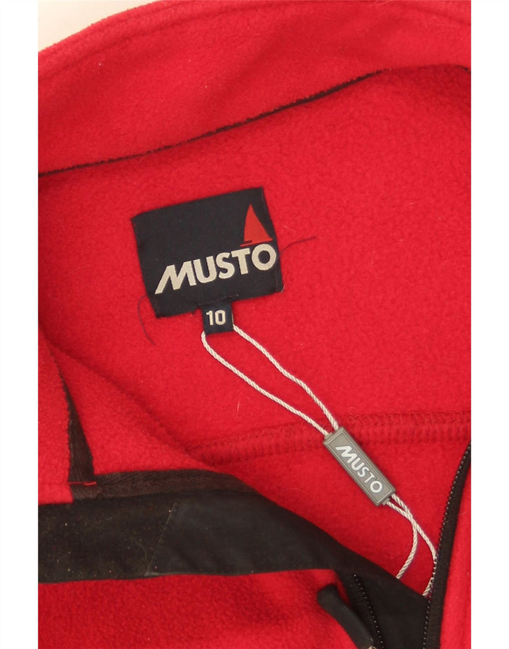 Musto Dame Polartec Fleecejakke UK 10 Lille Rød Polyester