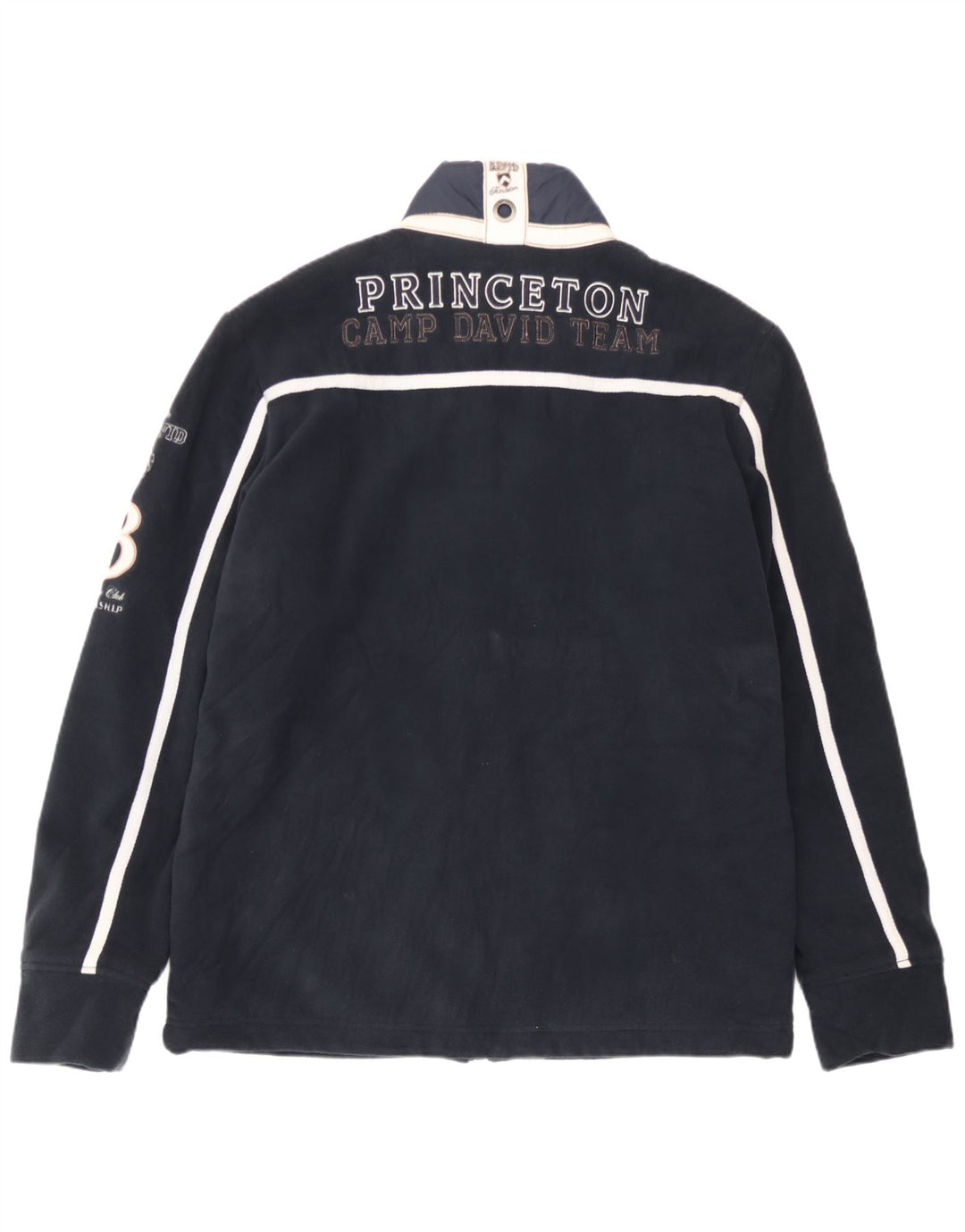 Camp David Herre Grafisk Bomber Jacket UK 40 Large Navy Blue Colourblock