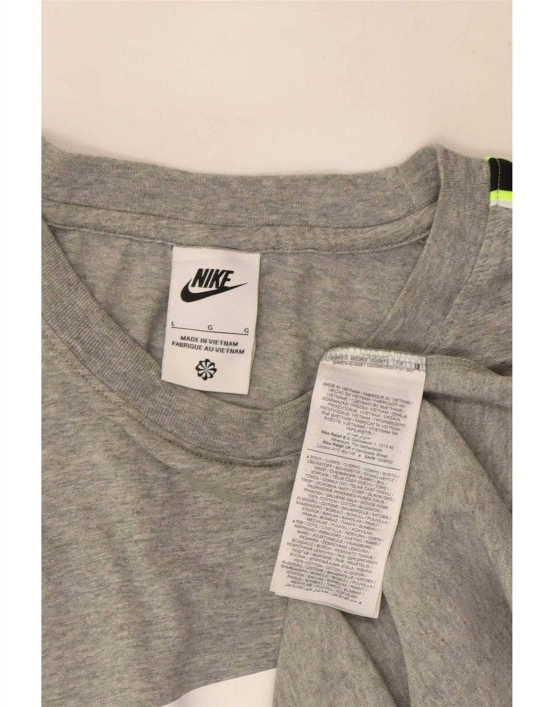 Nike Herre grafisk T-shirt Top Stor grå Colourblock Bomuld