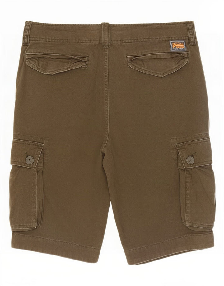 Superdry Herre Cargo Shorts Små W31 Khaki Bomuld