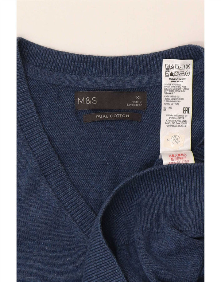Marks & Spencer Herrevest Tank Top XL Marineblå Bomuld