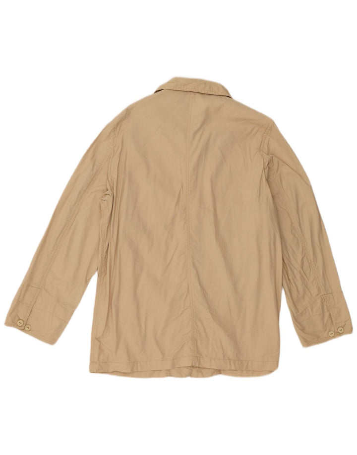 Sergio Tacchini Kvinder Utility Jacket UK 14 Medium Beige Bomuld