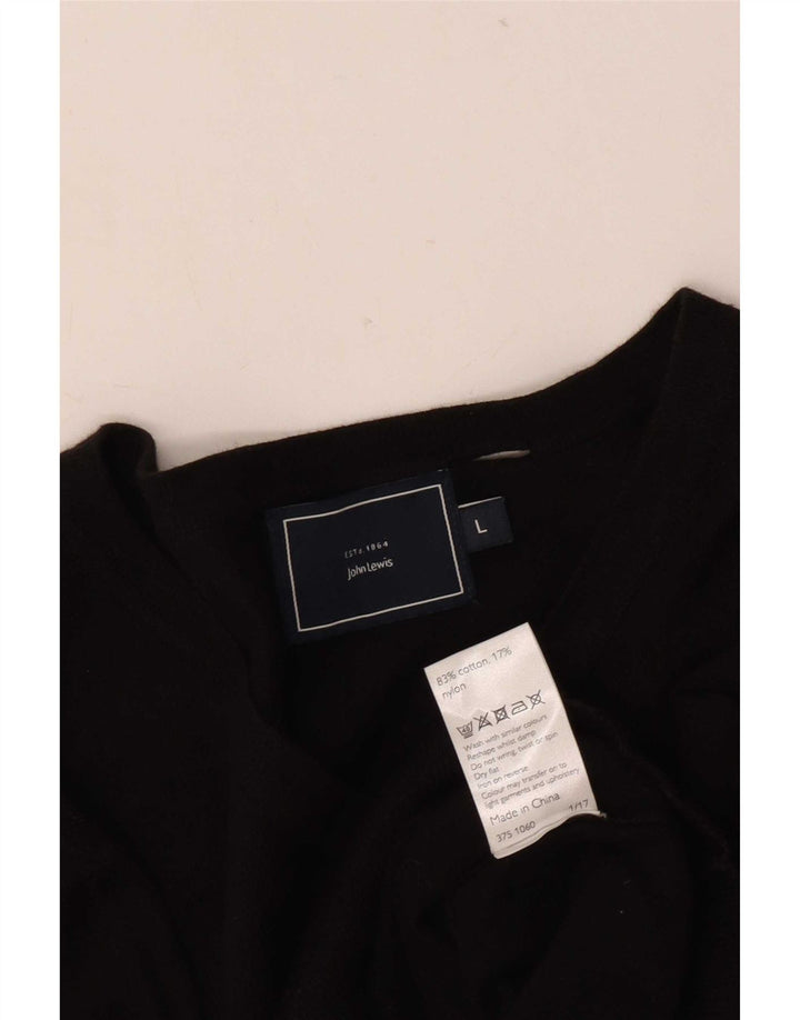 John Lewis Herre V-hals sweater Stor sort bomuld