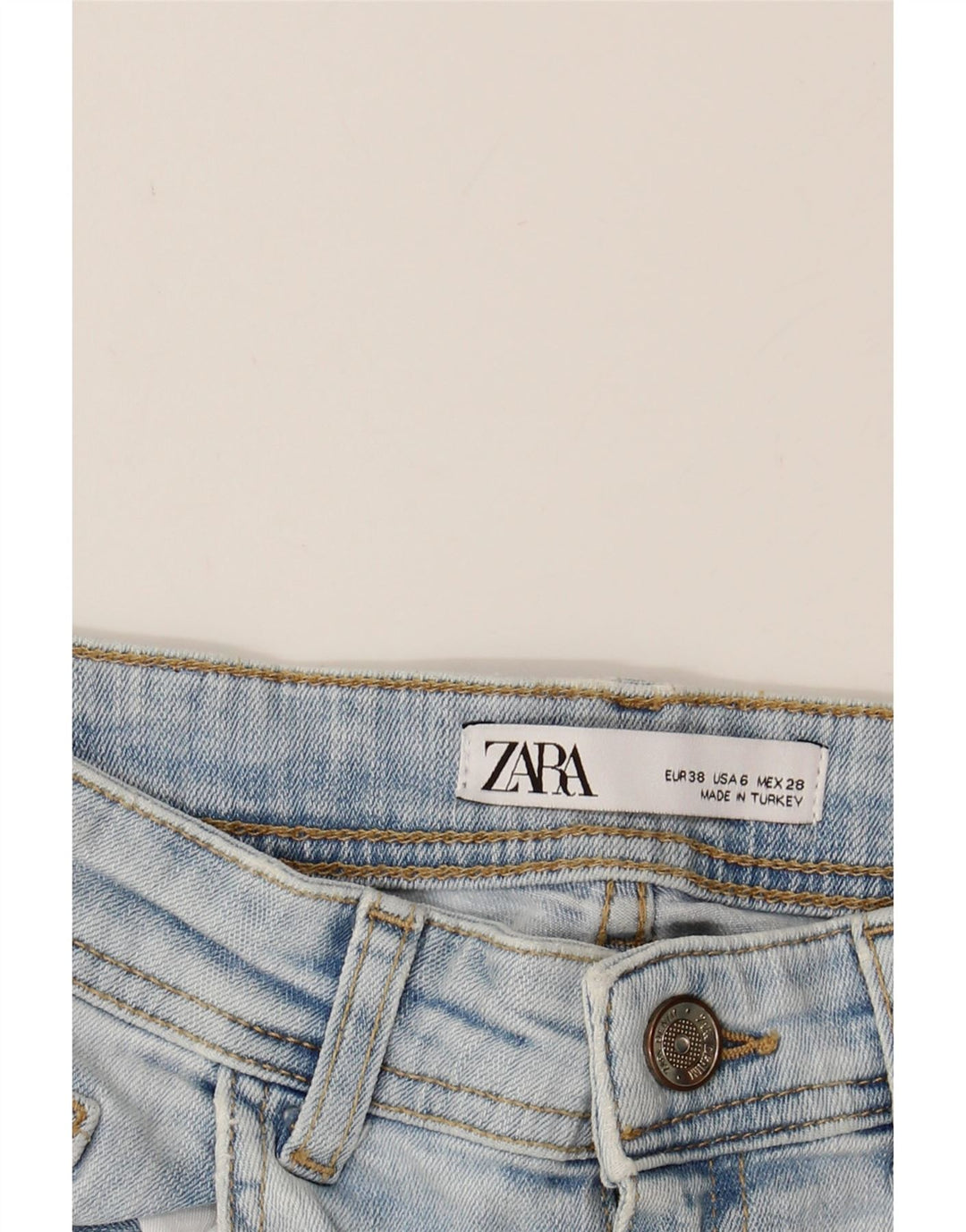 ZARA Womens Slim Jeans EU 38 Small W28 L25 Blue Vintage Zara and Second-Hand Zara from Messina Hembry 