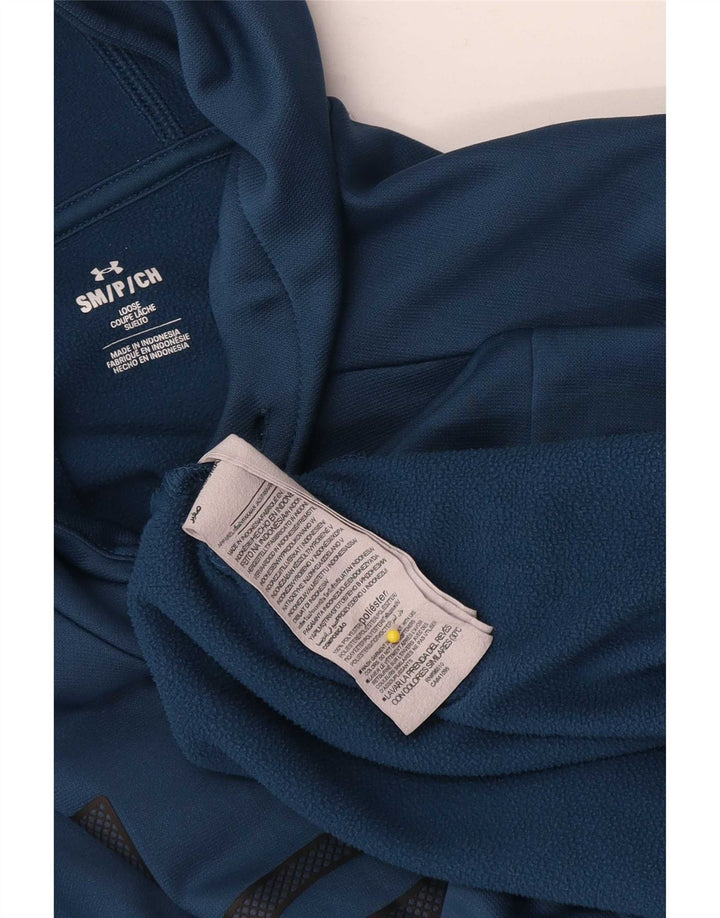 Under Armour Grafisk hættetrøje til mænd, lille blå polyester