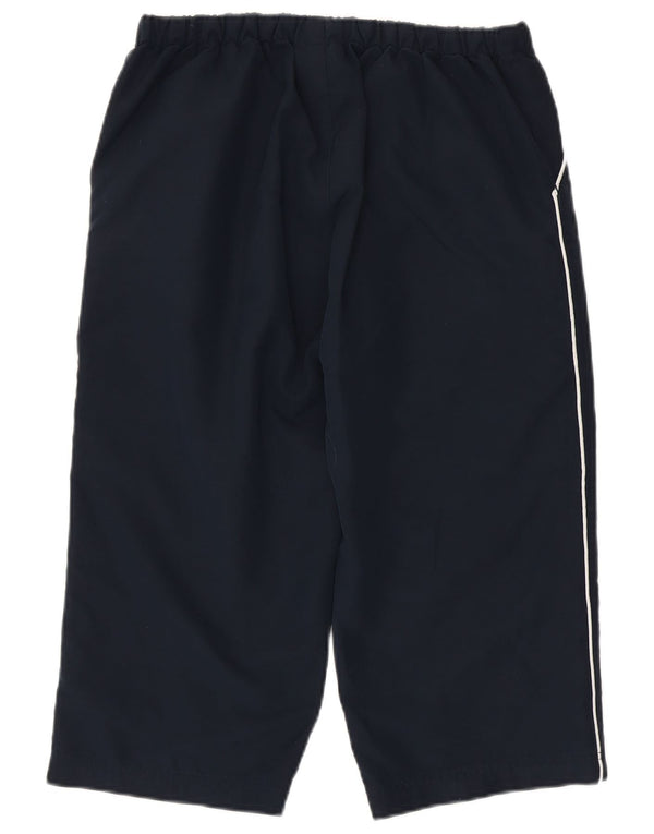 Reebok Dame Capri Træningsdragt Bukser UK 14 Medium Navy Blue Polyester