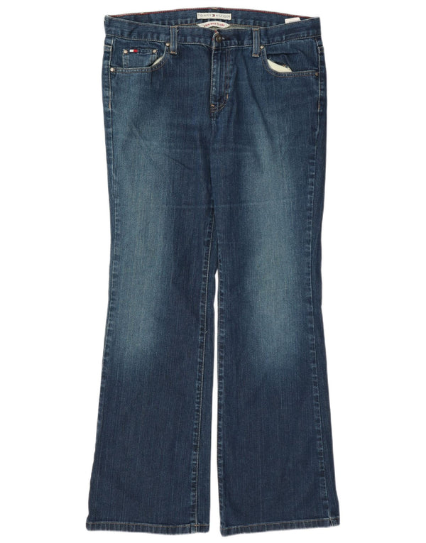 Tommy Hilfiger Dame Lavtalje Flared Jeans US 12 Large W34 L32 Blå
