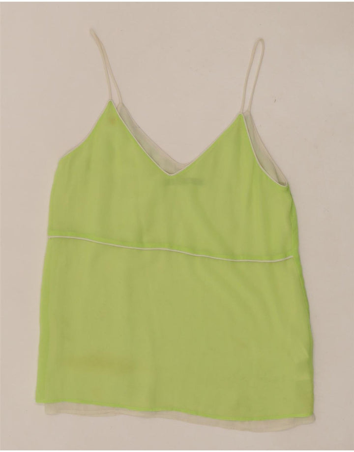 Zara Dame Cami Top UK 10 Lille grøn polyester