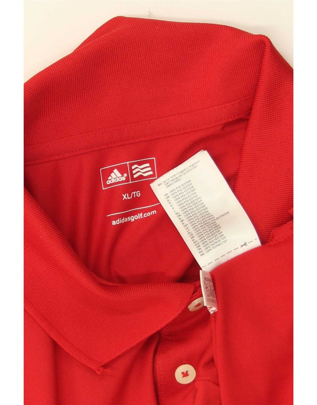 Adidas Polo Shirt til mænd XL Rød Polyester
