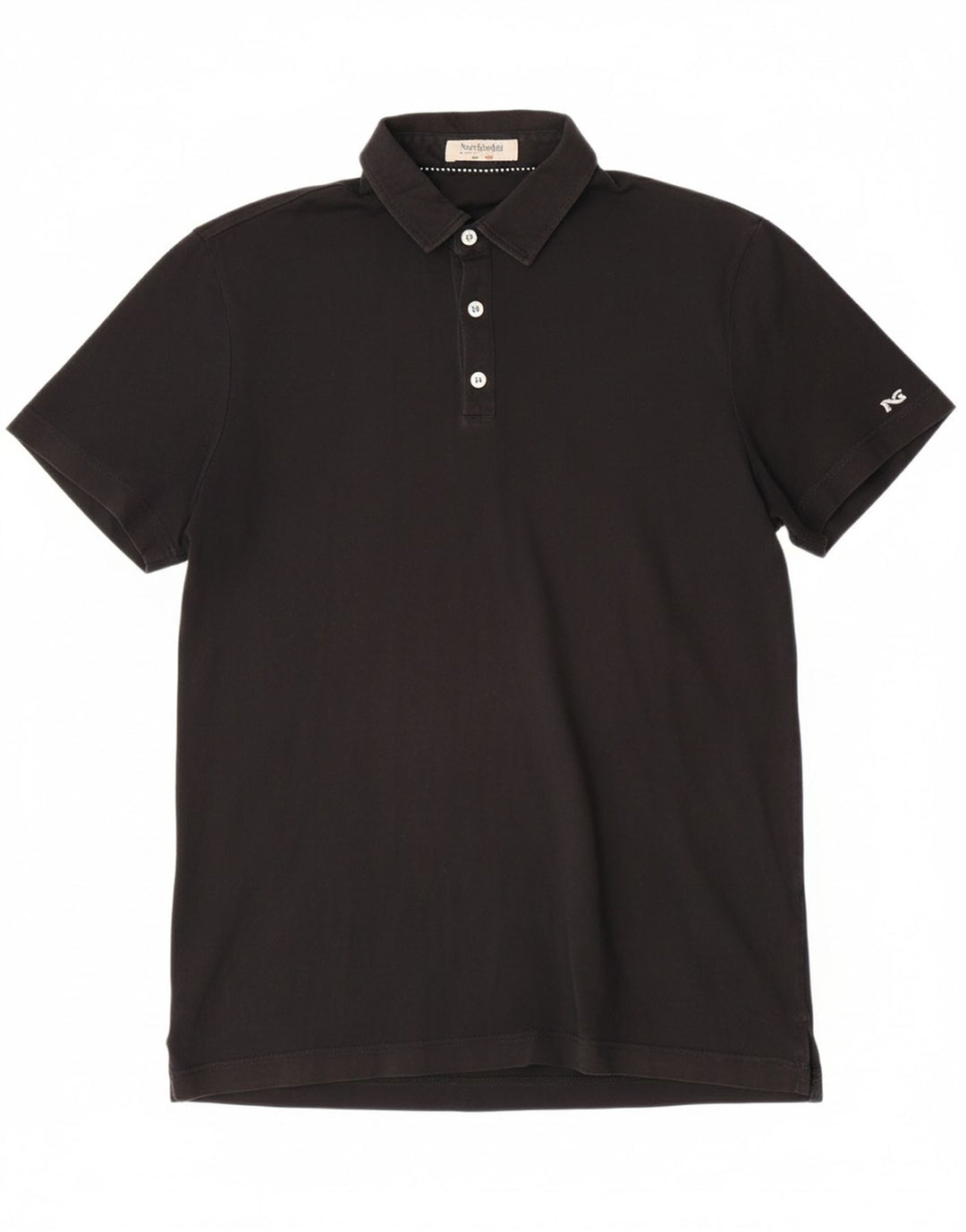 NERO GIARDINI Mens Polo Shirt IT 48 Medium Black Cotton