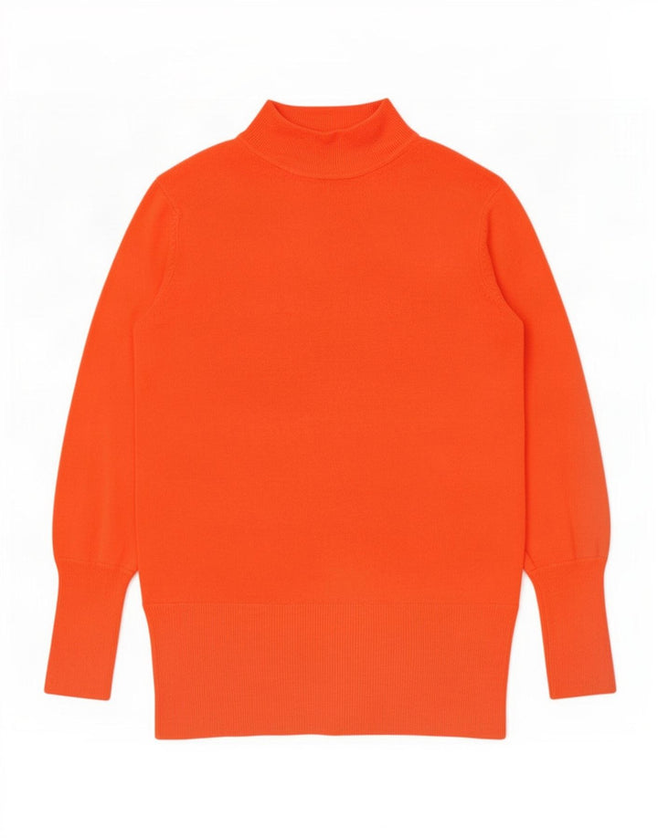 Marks & Spencer Dame Turtle Neck Jumper Sweater UK 14 Medium Orange