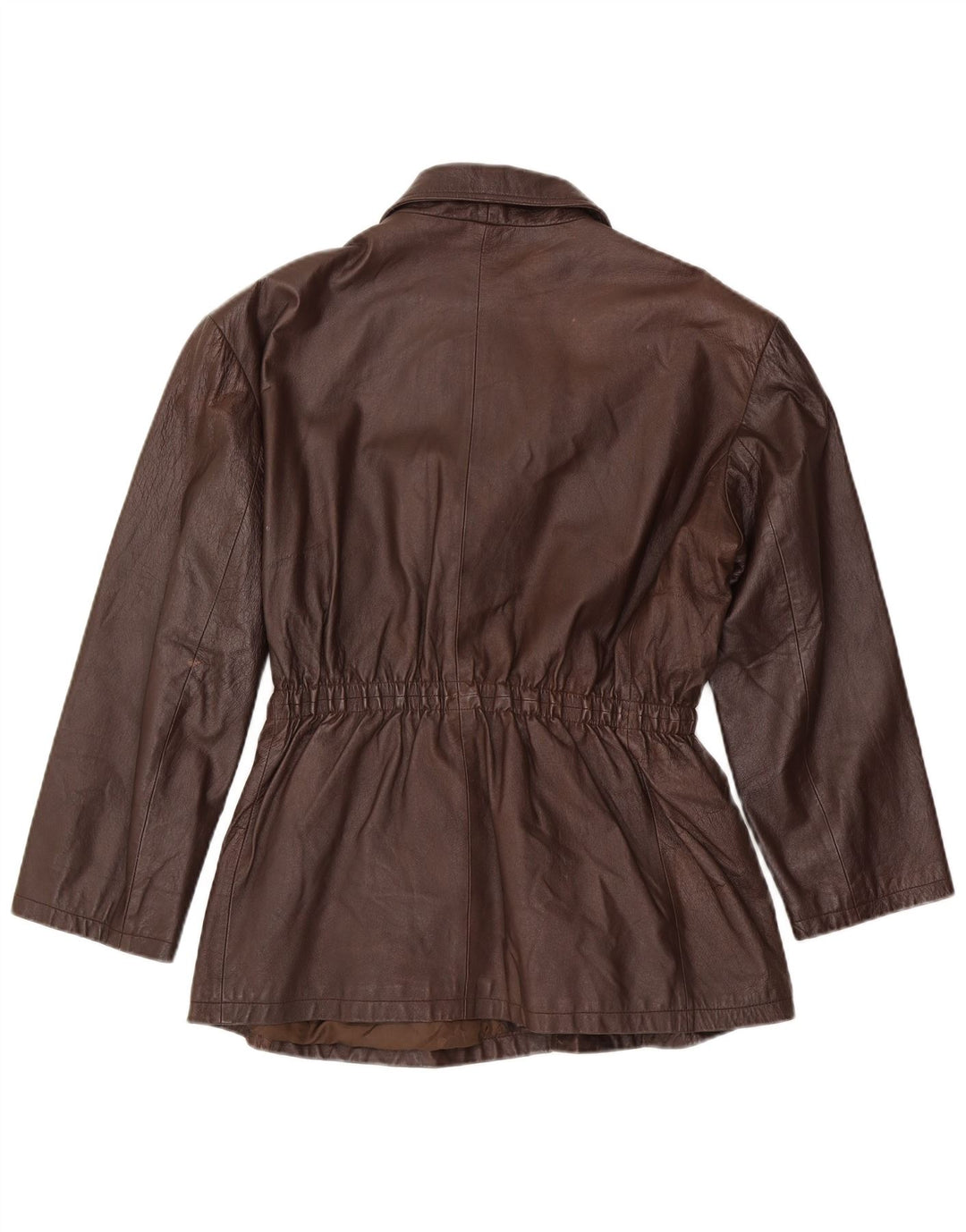 Vintage dame læderjakke UK 20 2XL Brun