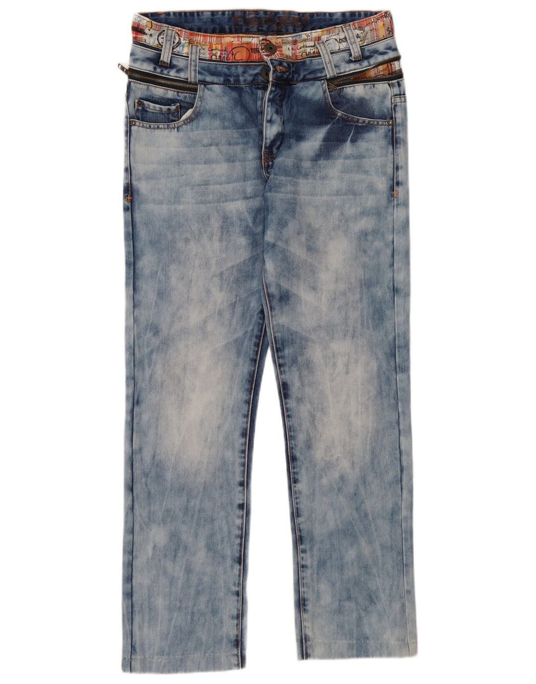 Desigual Straight Jeans til mænd W32 L30 Blå Bomuld