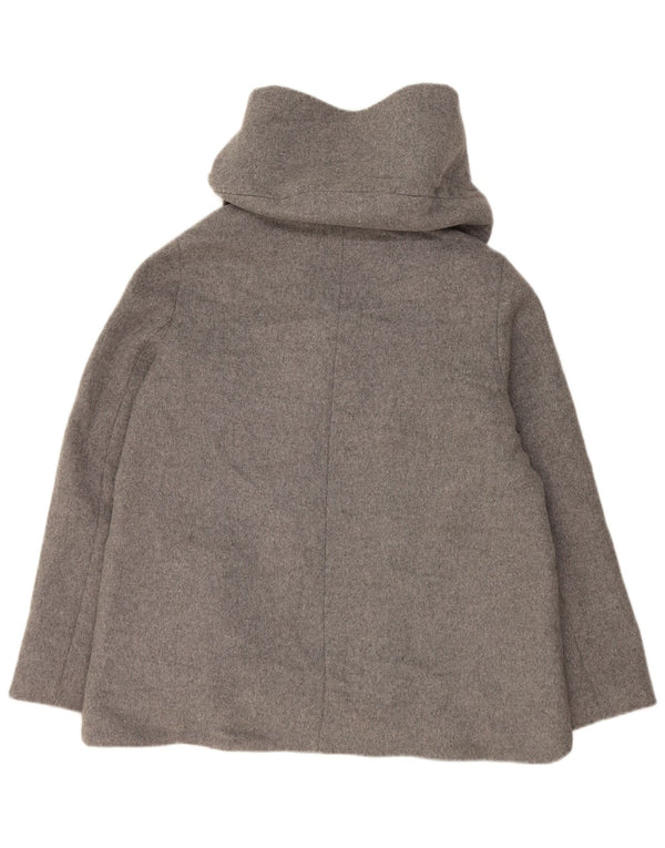 Zara Dame Hooded Windbreaker Jacket UK 14 Large Grå Akryl