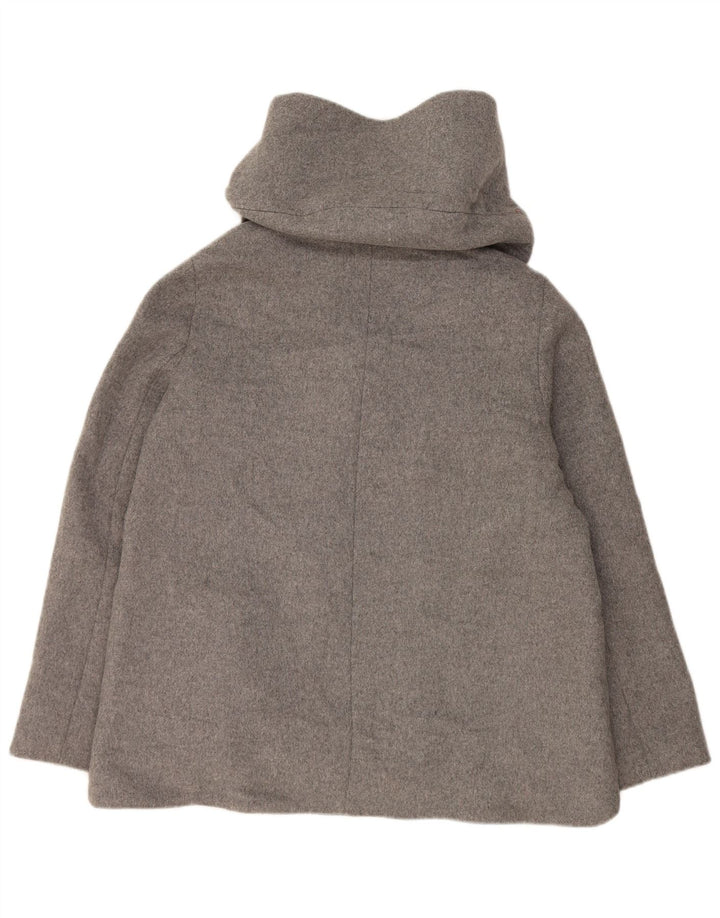 Zara Dame Hooded Windbreaker Jacket UK 14 Large Grå Akryl