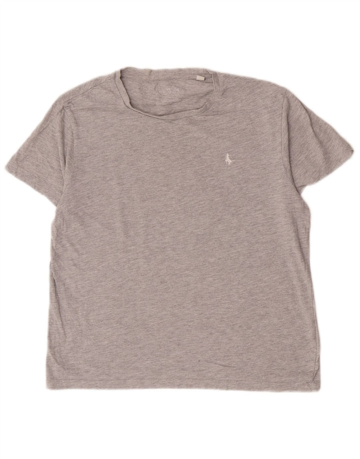 Jack Wills Dame Oversized T-Shirt Top UK 10 Lille Grå Bomuld