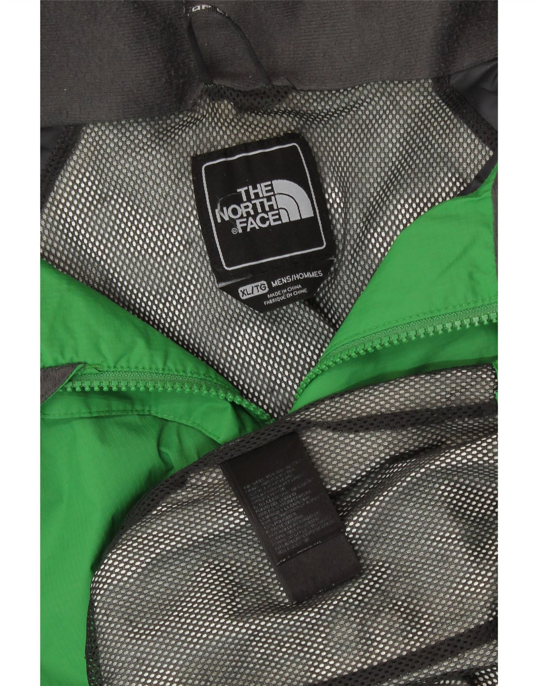THE NORTH FACE Regnjakke med hætte til mænd UK 42 XL Grøn nylon