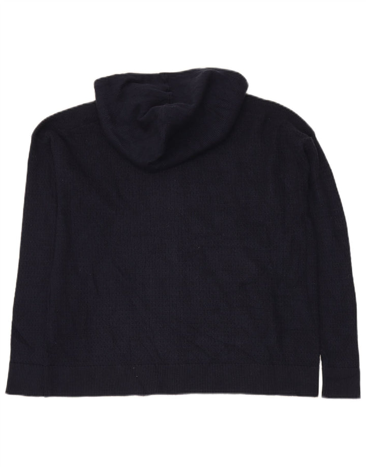 MARKS & SPENCER Dame Loose Fit Cardigan Sweater UK 14 Medium Navy Blue