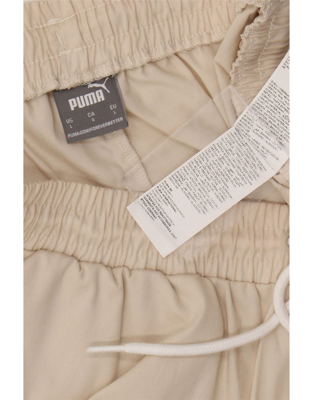 PUMA Sportshorts til mænd store beige bomuld