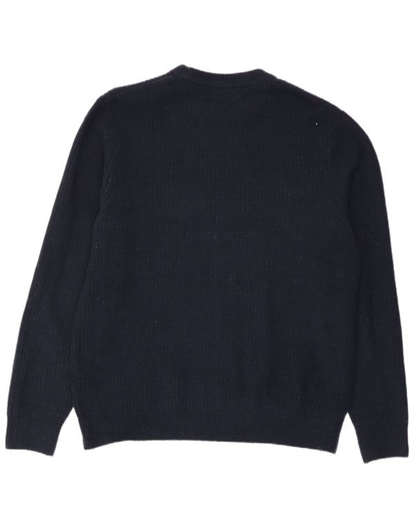Marks & Spencer Herre sweater med rund hals, stor marineblå akryl
