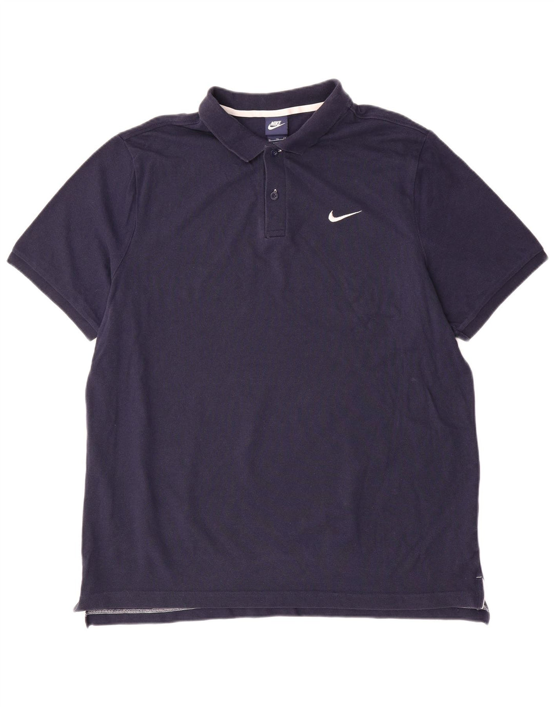 NIKE herre poloshirt XL marineblå bomuld
