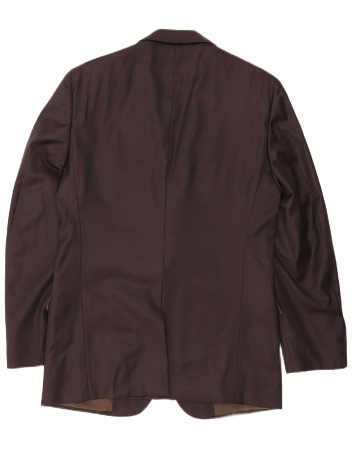 Calvin Klein Herre 2-knaps blazerjakke Large Burgundy New Wool
