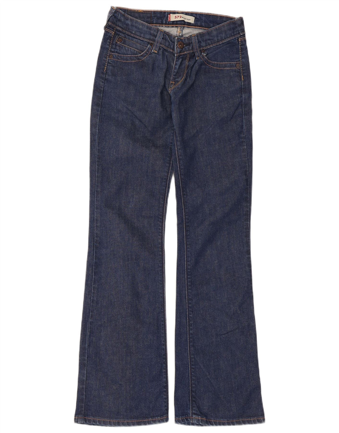 LEVI'S Dame 572 Bootcut Jeans W26 L32 Marineblå Bomuld